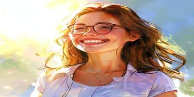 人善交用户故事配图——职场女性在阳光下自信微笑，代表通过结交善人重获职场动力